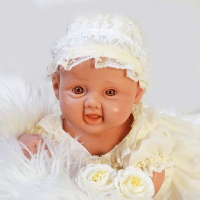 17.3 INCH Big Reborn Full Body Silicone Doll Adorable Smile Newborn Baby Girl