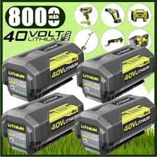 1~4PACK 40V 8.0AH Battery For Ryobi 40V OP4050 OP40602 OP40261 Lithium Battery