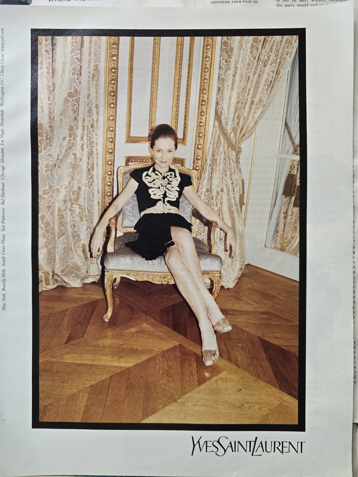 Abito Yves Saint Laurent 2006 moda pubblicità vintage