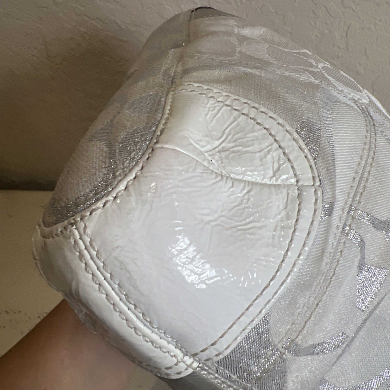 COACH (2008) GRAY WHITE Silver Patchwork  CROSSBO… - image 5