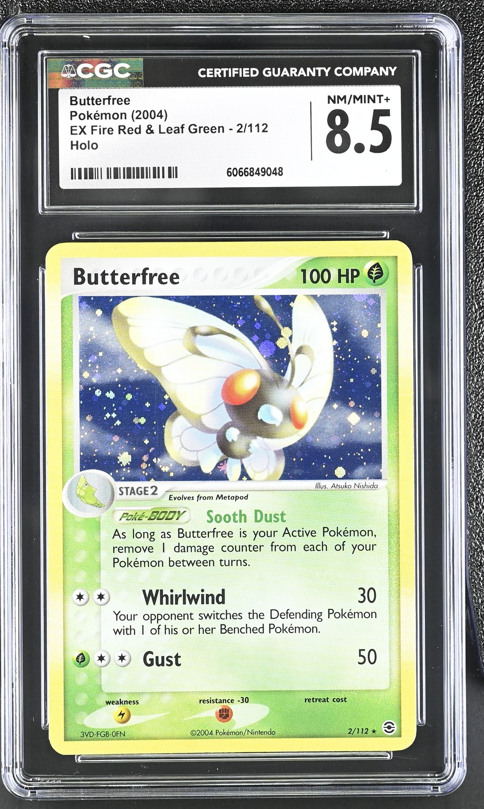 CGC 8.5 Butterfree 2004 EX Fire Red & Leaf Green 2/112 Holo Pokemon Card