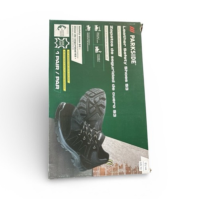 #ad PARKSIDE Leather Safety Shoes S3 Black EU 44 US 10 Industrial Work Footwear $38.26