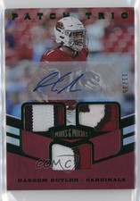 2019 Panini Plates & Patches Trio /35 Hakeem Butler #PT-HBU Patch Auto 4f5