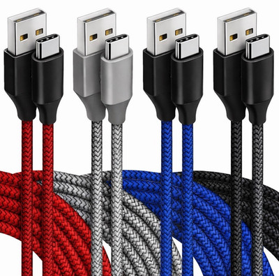 USB-A to USB-C Charger Cable Type C Fast Charging 1-3m Data For iPhone Samsung