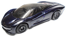 2022 HOT WHEELS MCLAREN SPEEDTAIL BLACK & BLUE 1:64 DIECAST 3" CAR W/ BLACK RIMS