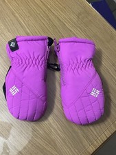 NEW Kids Columbia Purple Chippewa Zip Up Winter Mittens One Size Fits Most