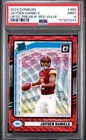 2024 PANINI DONRUSS OPTIC PREVIEW-RED WAVE #389 JAYDEN DANIELS ROOKIE RC PSA 9