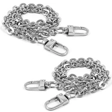 2 Pcs Metal Chain Handles Strap Replacement 23.6 Inch Handbags Chain Handles