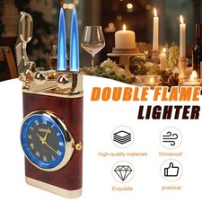 Windproof  Lighter With Quartz Clock Refillable Lighter Smoking Chill Gift Flame