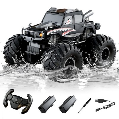 Amphibious Remote Control Car, Waterproof 360°Rotate 4WD RC Monster...