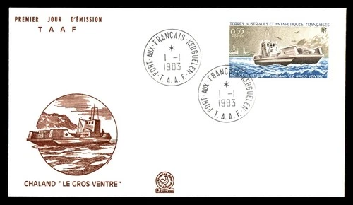Mayfairstamps French Southern and Antarctic Lnads FDC 1983 Boat Chaland Le Gros