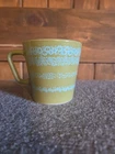 Vintage Pyrex 1410 Corning Stamped Aqya Floral Coffee Mug