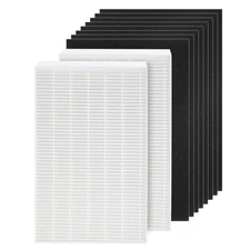 HEPA Filter Replacement for HPA100 Series Air Purifier, 2 HEPA R + 8 Carbon F...