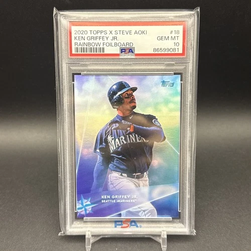 2020 Topps X Steve Aoki Rainbow Foil Ken Griffey Jr PSA 10 GEM MINT BEAUTIFUL