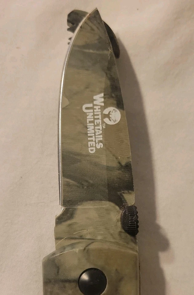 Cuchillo de caza plegable multi hoja ilimitado Whitetails sierra militar táctica camuflaje Foto 3 de 4