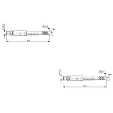 2x BOSCH Bremsschlauch Vorderachse für Opel Corsa A CC 93_ 94_ 98_ 99_ 1.2 1.2i