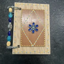 WOODEN COVER NOTE PAD WITH FULL PAPER AND EXTRA PAD.  WONDERFUL GIFT