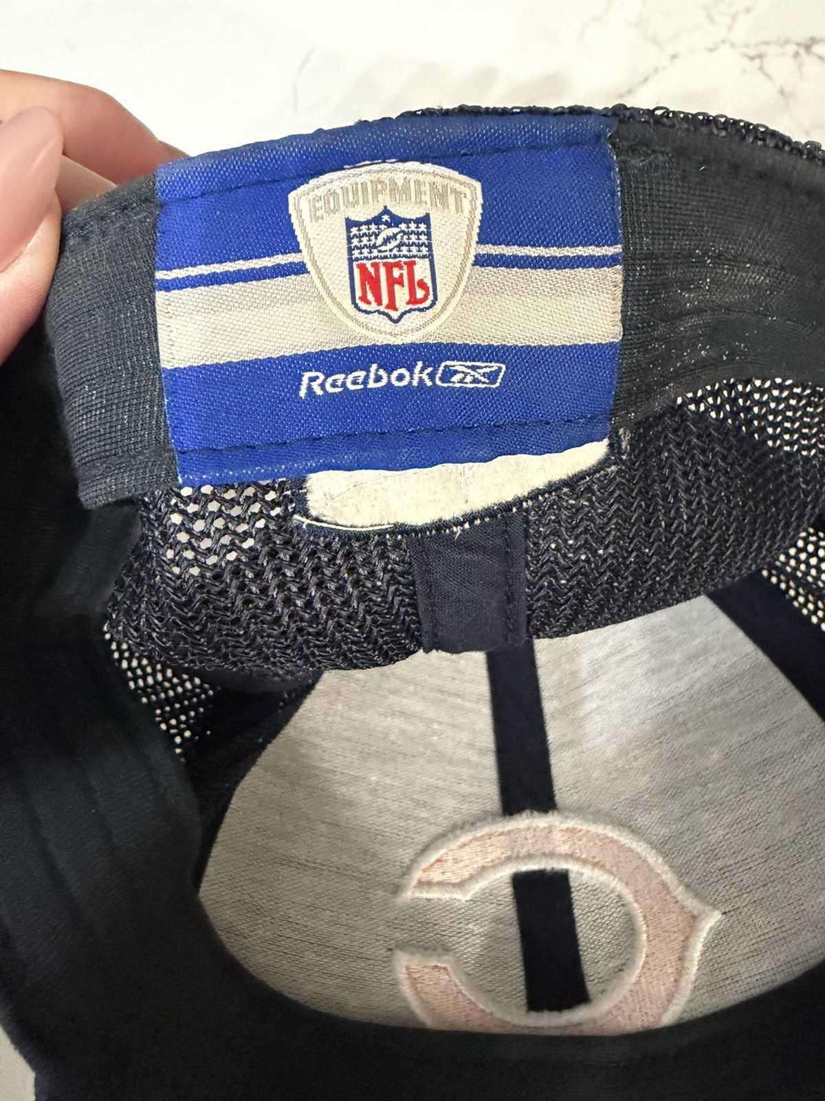 Vintage Reebok Chicago Bears Baseball Cap Hat Cotton One Size NFL Football  thumbnail 3