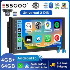 7' Double 2 Din Android 15 Touch Screen Car Stereo Radio GPS WIFI BT Carplay AHD