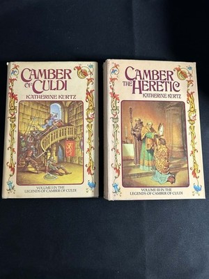Katherine Kurtz - Camber of Culdi & The Heretic (Vol. 1 & 3) Vintage HCDJ BCE