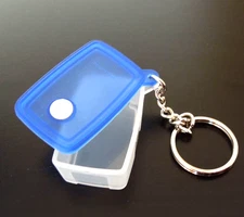 Tupperware MINI FREEZE SMART KEY CHAIN NEW! blue seal white dial  Sheer gadget