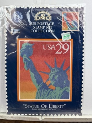 DMC Creative World US Postage Stamp Statue Of Liberty Cross Stitch Kit