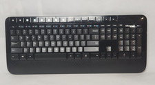 Microsoft Wireless Keyboard 2000 Model 1477 USB Receiver Full Size Black