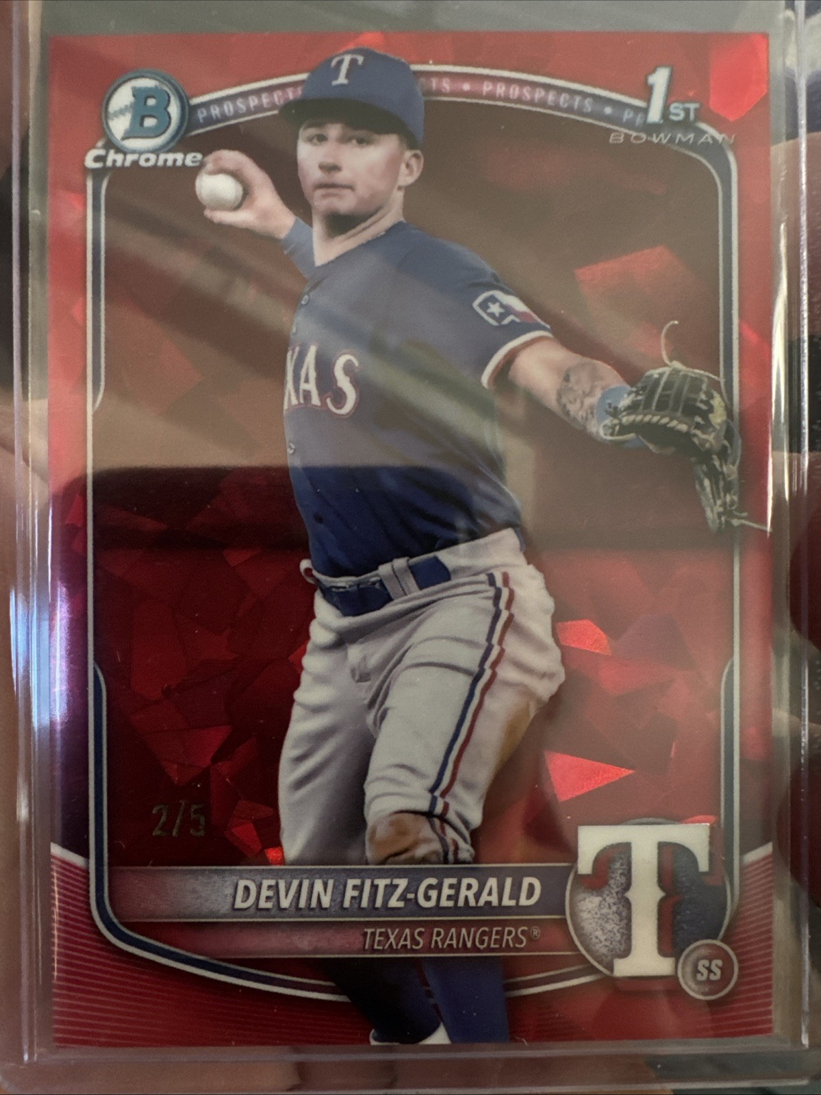 2025 Bowman Chrome Sapphire Devin Fitz-Gerald #BCP-158 1st Bowman Red /5