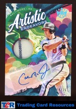 2022 Diamond Kings Cal Ripken Artistic Endeavors Material Signatures Blue #/15