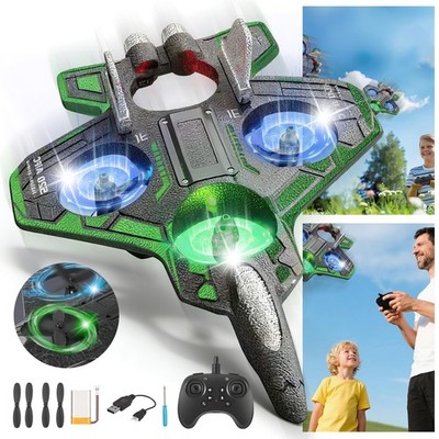 RC 2.4GHz Flugzeug für Kinder ab 8   Ferngesteuertes mit Licht, 360°-Drehung