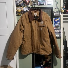 Carhartt Brown XL Work Jacket Zip Front Sprea...