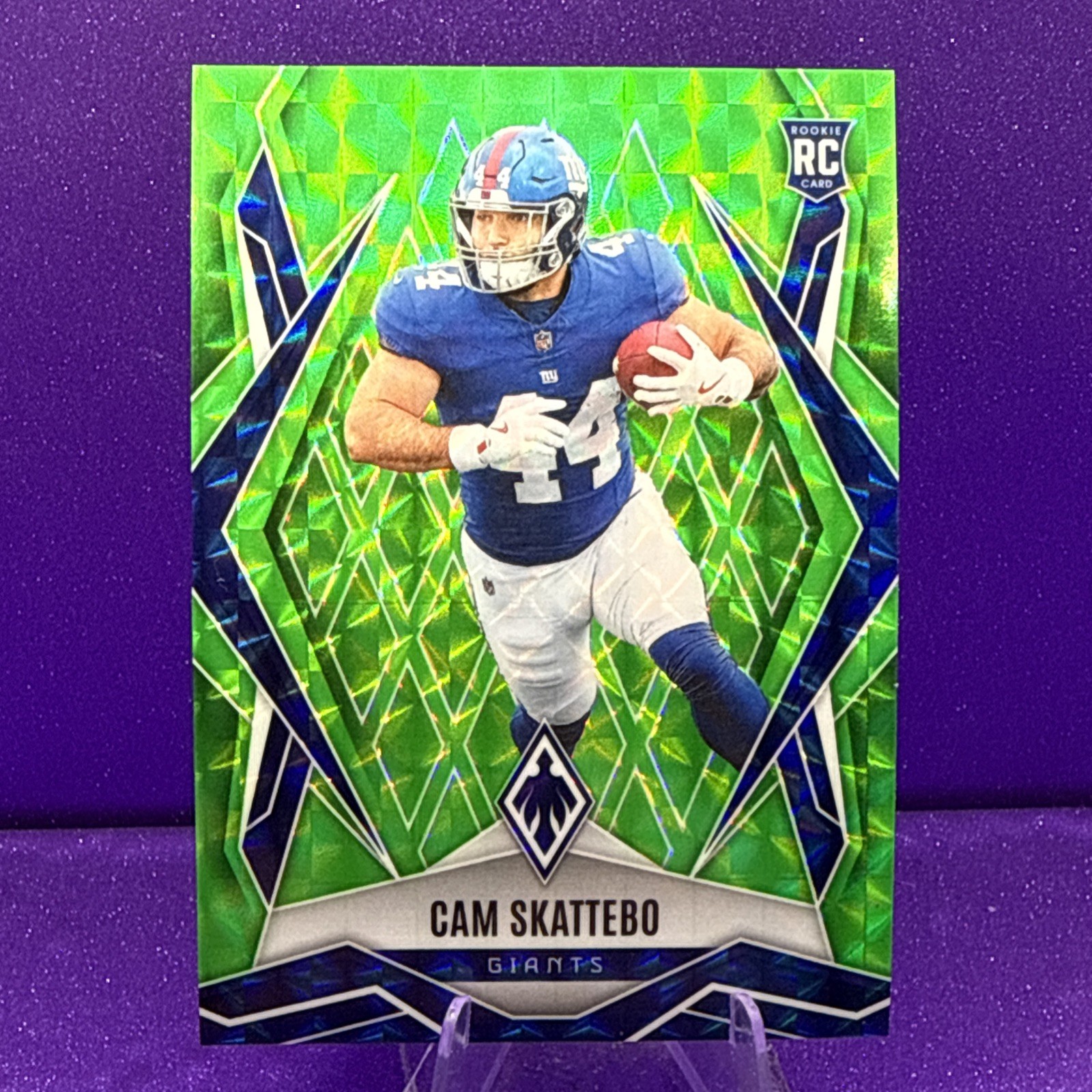 2025 Panini Phoenix Green Prizm / 285 - Cam Skattebo (RC) #168 - Giants