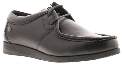 Hush Puppies Jungen Schuhe Schule Genf Leder Schnürschuhe schwarz UK Größe