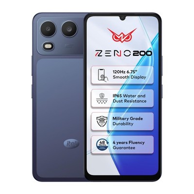 Itel Zeno 200 (Nightly Blue, 4 GB RAM, 128 GB Storage) | 6.75'' HD+ Display