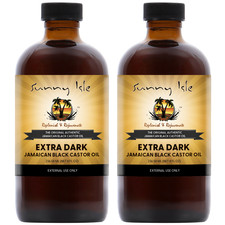 Sunny Isle  Extra Dark Jamaican Black Castor Oil 8oz Thicker and Richer Set of 2