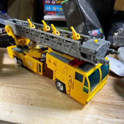 Transformers RID 2001 Fire Convoy Optimus Prime Yellow Fire Truck Action Figure