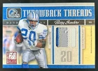 2008 Donruss Elite Barry Sanders Adrian Peterson Throwback Threads Patch #/50