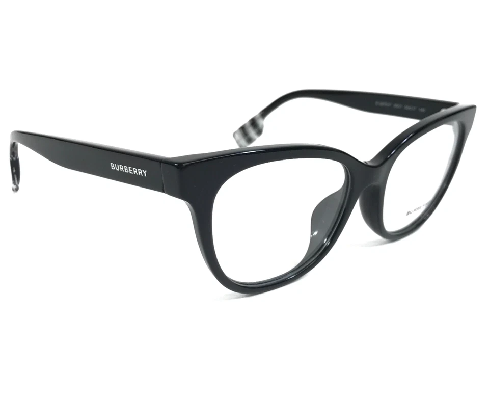 Burberry Eyeglasses Frames B2375-F 3001 Shiny Black Cat Eye Asian Fit 53-17-140 - Image 3 of 4