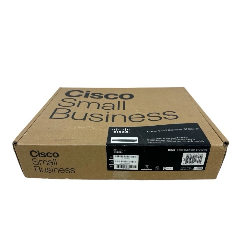 New 8 Port 10/100 RJ45 Cisco SF300-08 300 Series Layer 3 Managed Network Switch - Image 4 of 4