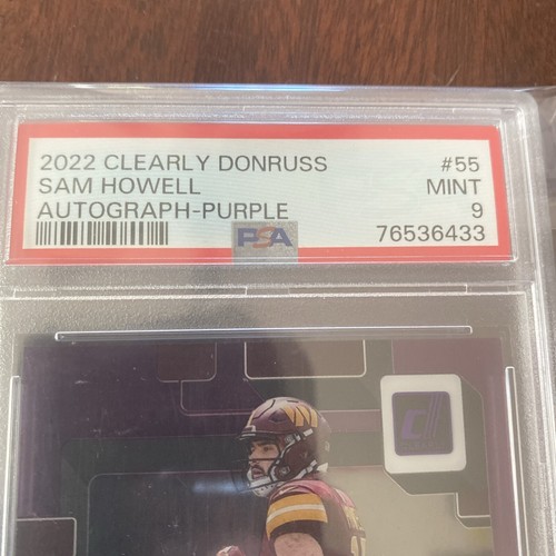 SAM HOWELL 2022 Clearly Donruss 55 Rated Rookie Auto Purple #D 175/175 PSA 9 - Imagen 3 de 4