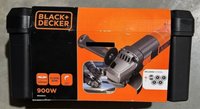 Winkelschleifer, Eckig 900W 125Mm + 5 Scheiben+Schachtel Werkzeuge Black+Decker