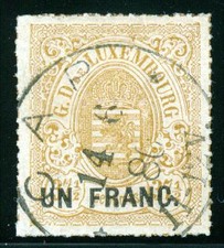 LUXEMBOURG MICHEL Nr. 25 o CAP 14 6 80, bestens geprüft DEMUTH
