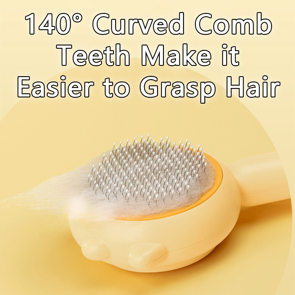 Cat Hair Cleaner Brush Needle Comb Self Cleaning Pet Grooming Comb eBay