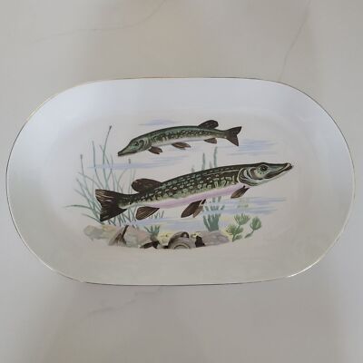 BA ARIA | Vintage Porcelain Large Oval Serving Platter Fish