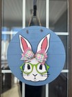 Handmade Spring Bunny Door Hanger 17"