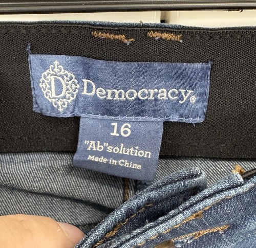 Democracy Ab Solutions Booty Lifting Jeggings Size 16 Stretch - Picture 2 of 7