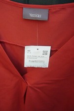 Tunika Yessica Gr.44(46/L) Vokuhila-Style gelegte Falte Ausschnitt toller Rotton