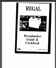 Regal K6761 Bread Maker Machine Owner Manual ...