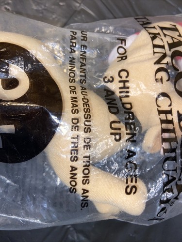 Vintage Yo Quiero Taco Bell sprechender Chihuahua Hund Weihnachtsmütze Stofftier - Bild 7 von 10