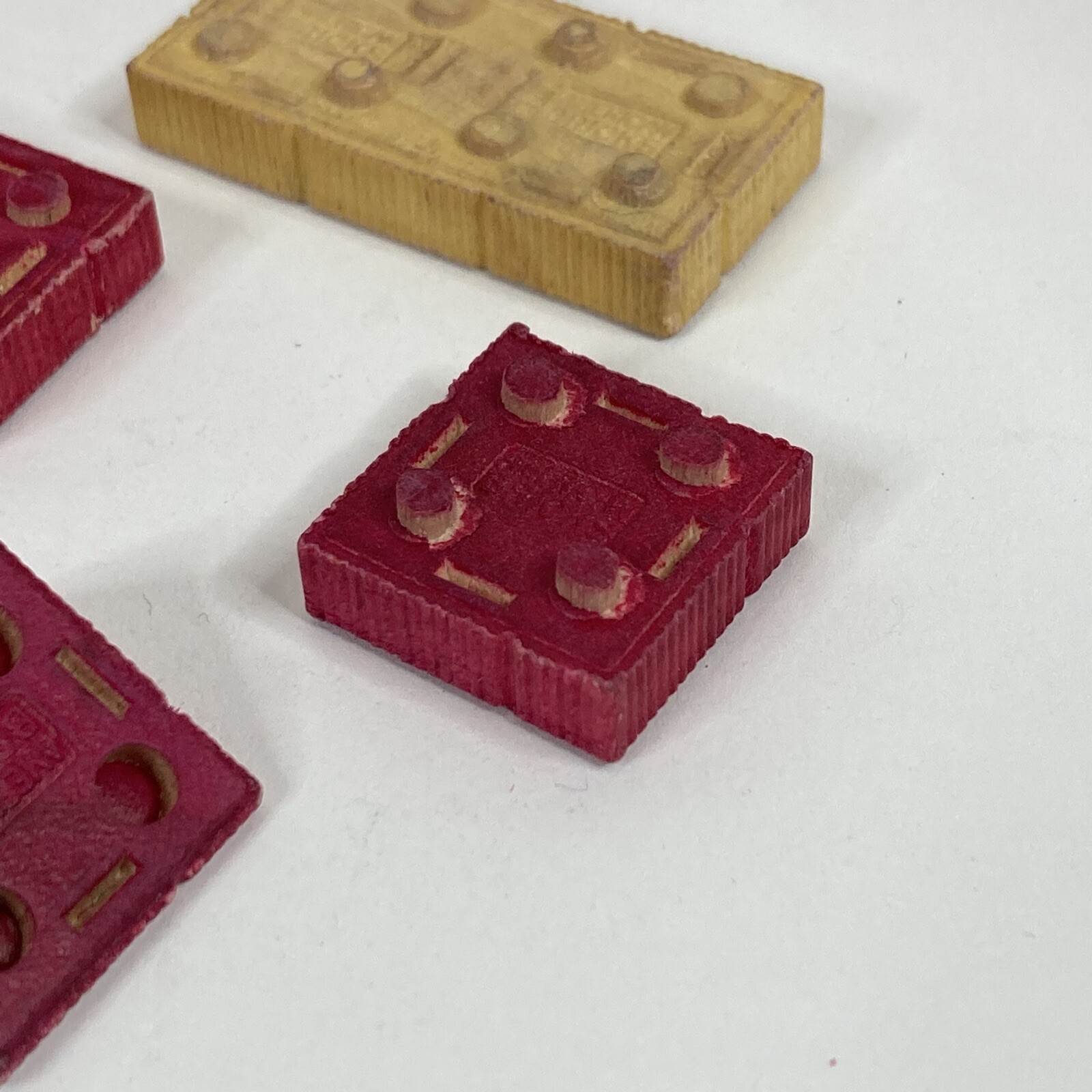 Vintage American Bricks Wooden Building Blocks Red Brown MEGA LOT 11.5